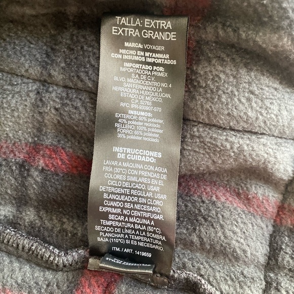 Men's Voyager Water Resistant Fleece Lined Puffer Jacket XXL Black - Picture 3 of 5